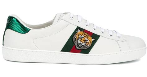 scarpe gucci uomo tigre|gucci ace embroidered tiger.